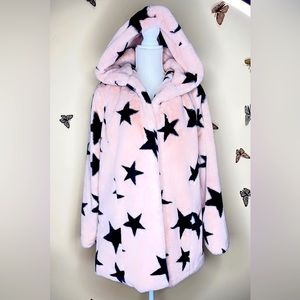 SOLD A⭐️ Rare Signature Studio Teddy Bear Eco Faux Fur M Women Coat Jacket